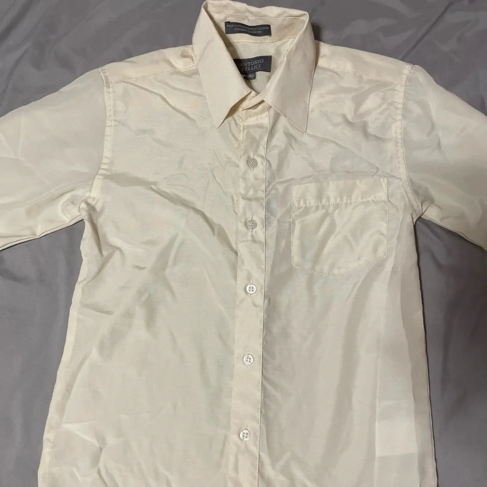 Antonio Fellici Youth Boy Light Yellow Dress shirt